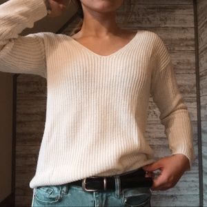 cream sweater